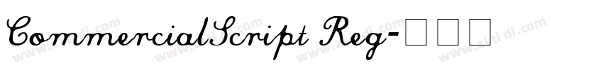 CommercialScript Reg字体转换